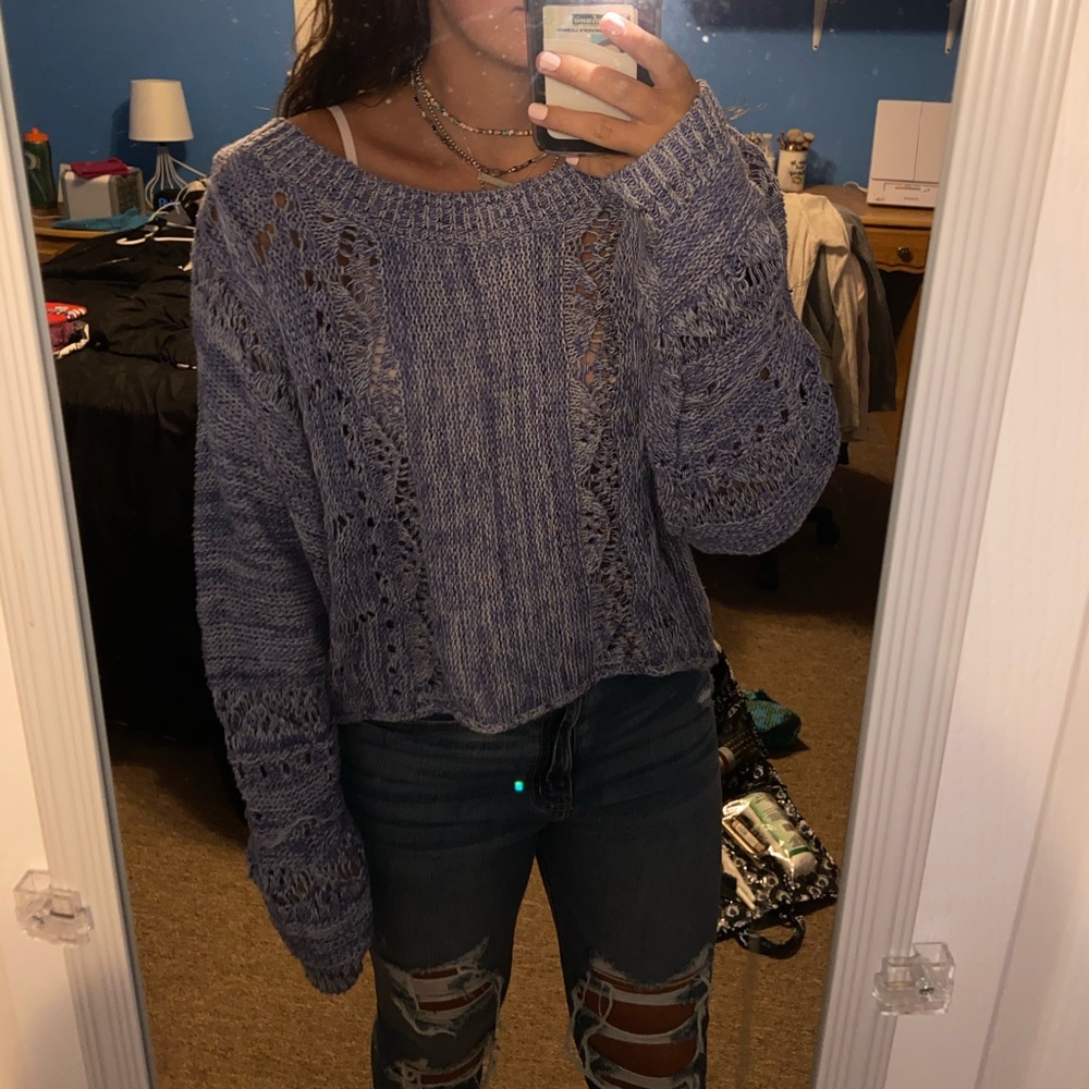 Melrose and market blue sweater